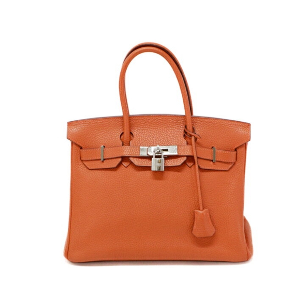 Hermès Birkin 30 orange Togo Silver 2005